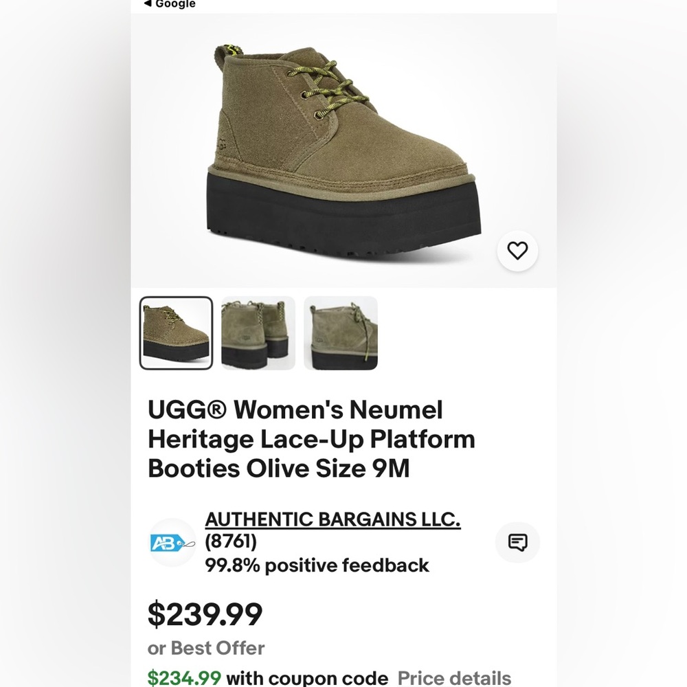 🎁UGG PLATFORM BOOTS🎁NEW WITHOUT TAGS🎁